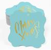 Inkdotpot Pack Of 100 Real Gold Foil Bracket Shape Paper Tags Merry X-Mas Christmas Favor Hang