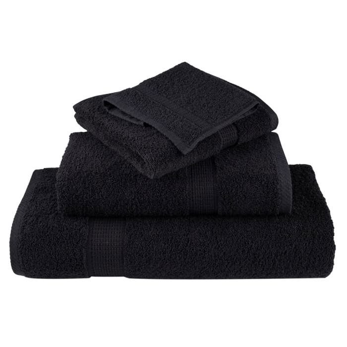 VidaXL Essuie-mains de Qualité Supérieure 4 pcs, Serviettes de Bain, Serviettes à Main, Débarbouillettes de Salle de Bain, 137426