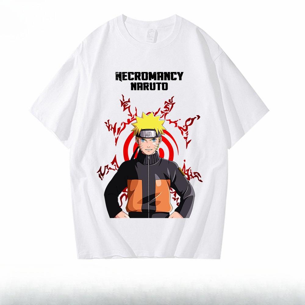 Trendy Brand Naruto Childrens Tshirt Summer New Anime Peripheral Printed Parentchild Outfit Pure Cotton Fashionable Tshirt