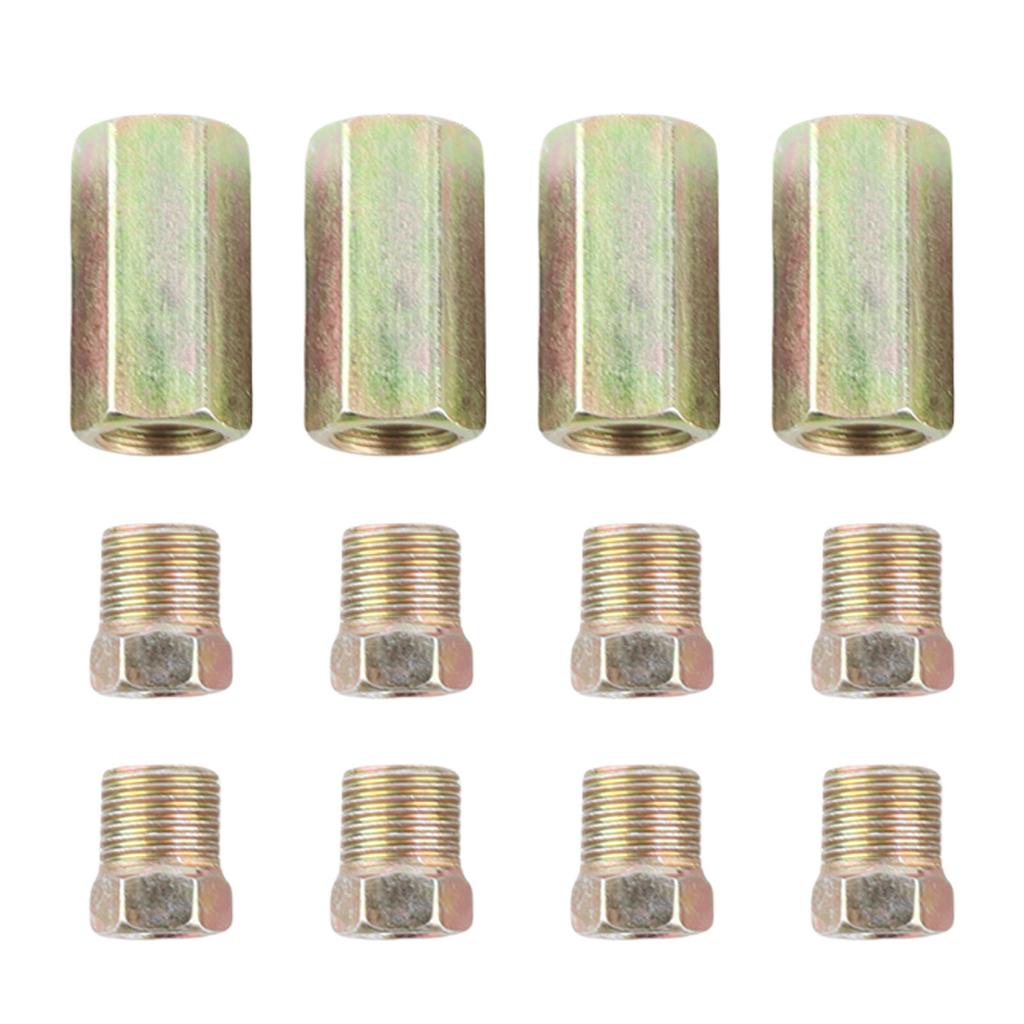 12 stuks 7/16 inch-24 Schroefdraad Remleiding Fittingen Assortiment Messing Auto Accessoires voor 1/4 inch Remleiding