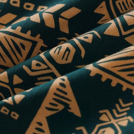 Boxer Underwear Mid-rise Elastic Waistband U-Convex Shorts Briefs Retro Printing Panties Sleepwear Daily Wear