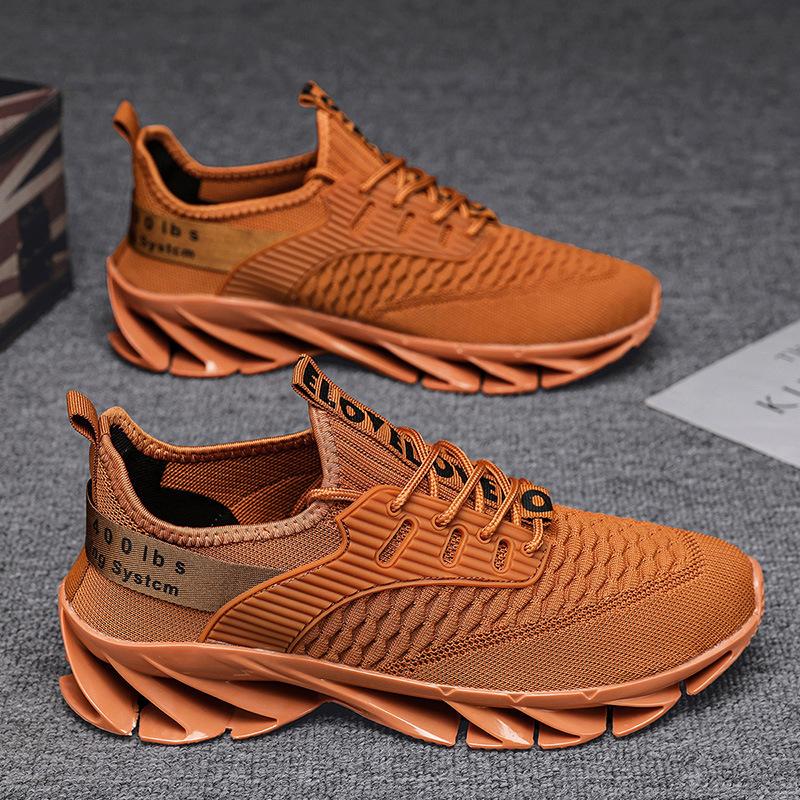 Breathable fly-woven mesh casual sneakers men's shoes fashion casual large size blade cushioning student running shoes