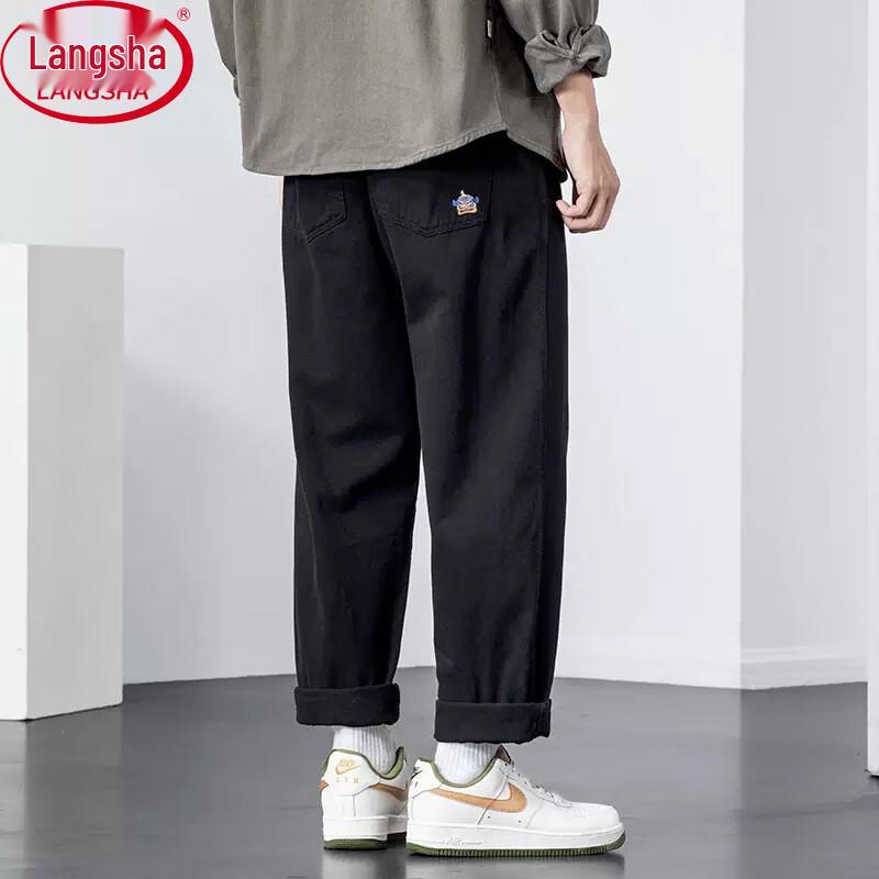 Langsha Men s Loose Fit American Retro Cargo Pants 2XL