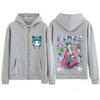 Anime The Apothecary Diaries Print Hoodie Men Women Hip-hop Punk Sweatshirts Winter Fleece Loose Casual Oversized Zipper Jacket