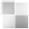 Large Foam Mat, Ricokids Puzzle 60x60cm 4 Pcs White and Gray