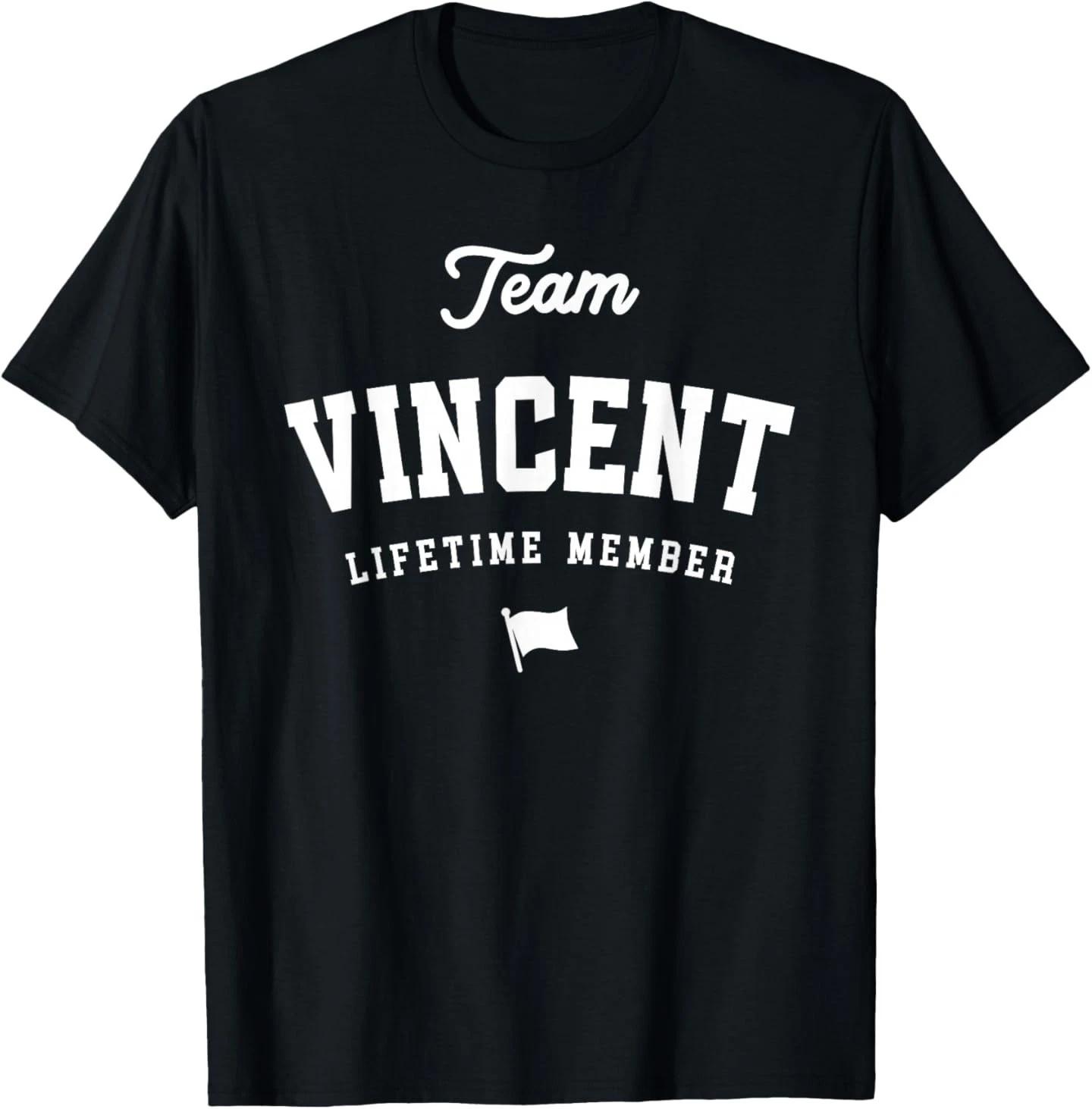 Team Vincent Lifetime Member Funny Name Vincent T-Shirt 2XL