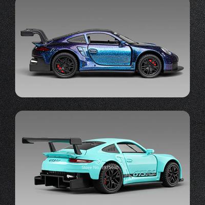 1:32 Alliage Moulé sous Pression GT3 RS Jouets Voitures Modèles Roue Tirer en Arrière 4 Portes Ouvertes Supercar avec Lumière Son Sportive Voiture Enfant Adulte Cadeaux