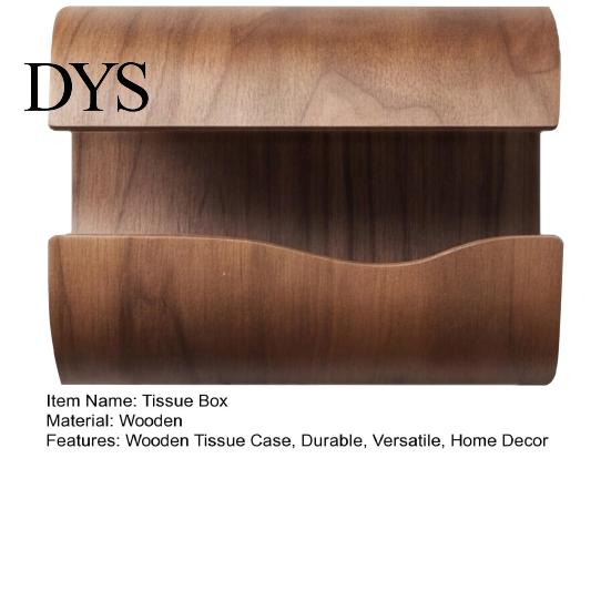 Reusable Paper Holder for Home Decor Tissue Box Holder, Natural Wood Storage Organizer, Decorative Rectangular Functional Students Dispenser,