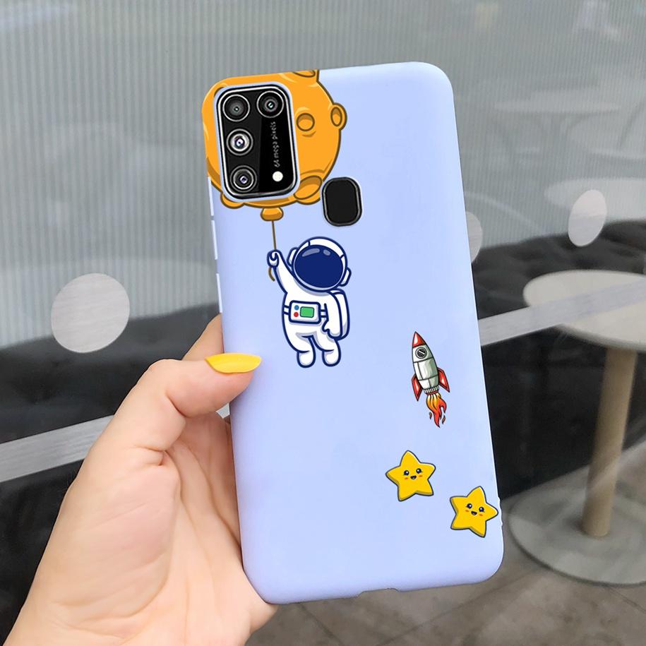 Silikonový kryt Pro Samsung M31 M 31 Obal Čerstvá květina Pírko Nárazuvzdorný kryt telefonu Pro Samsung Galaxy M31s M31 s M315 M317 Etui