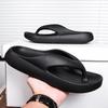 Zapatillas de playa tipo chancla con plataforma gruesa para hombre, que aumentan la altura, antideslizantes y resistentes al desgaste, en un elegante color liso