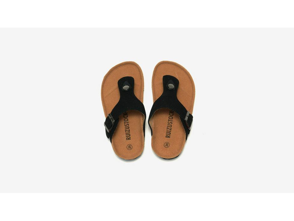 2025 Spring/Summer Kids' Cork Thong Sandals - Trendy Korean Style Toe-Post Flip-Flops for Boys and Girls