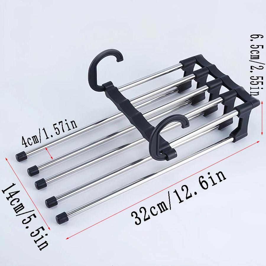 1PCS Folding Trouser Rack Multi-functional Household Multi-layer Trouser Hanger Traceless Trouser Rack Wardrobe Storage Shenqi