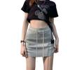 Spring Summer High Waist Drawstring Slim Bag Hip Skirt Mini Cargo Skirts For Women Y2K Trendy Summer Short Skirt
