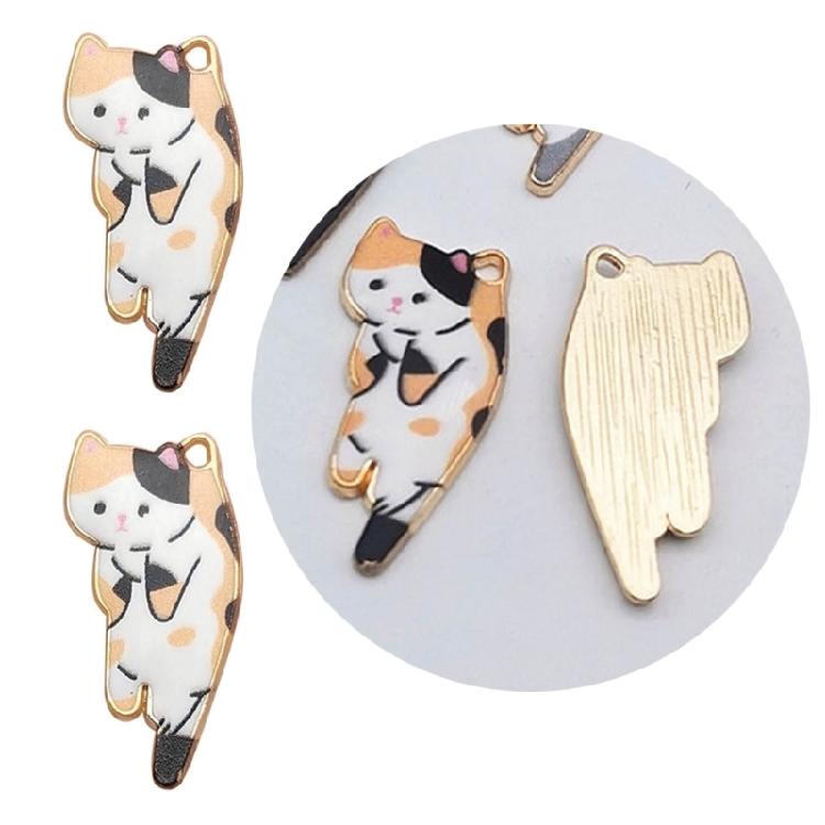 10Pcs Jewelry Making Tassels Animals Cat Pendant for Bracelets Keychain Crafts