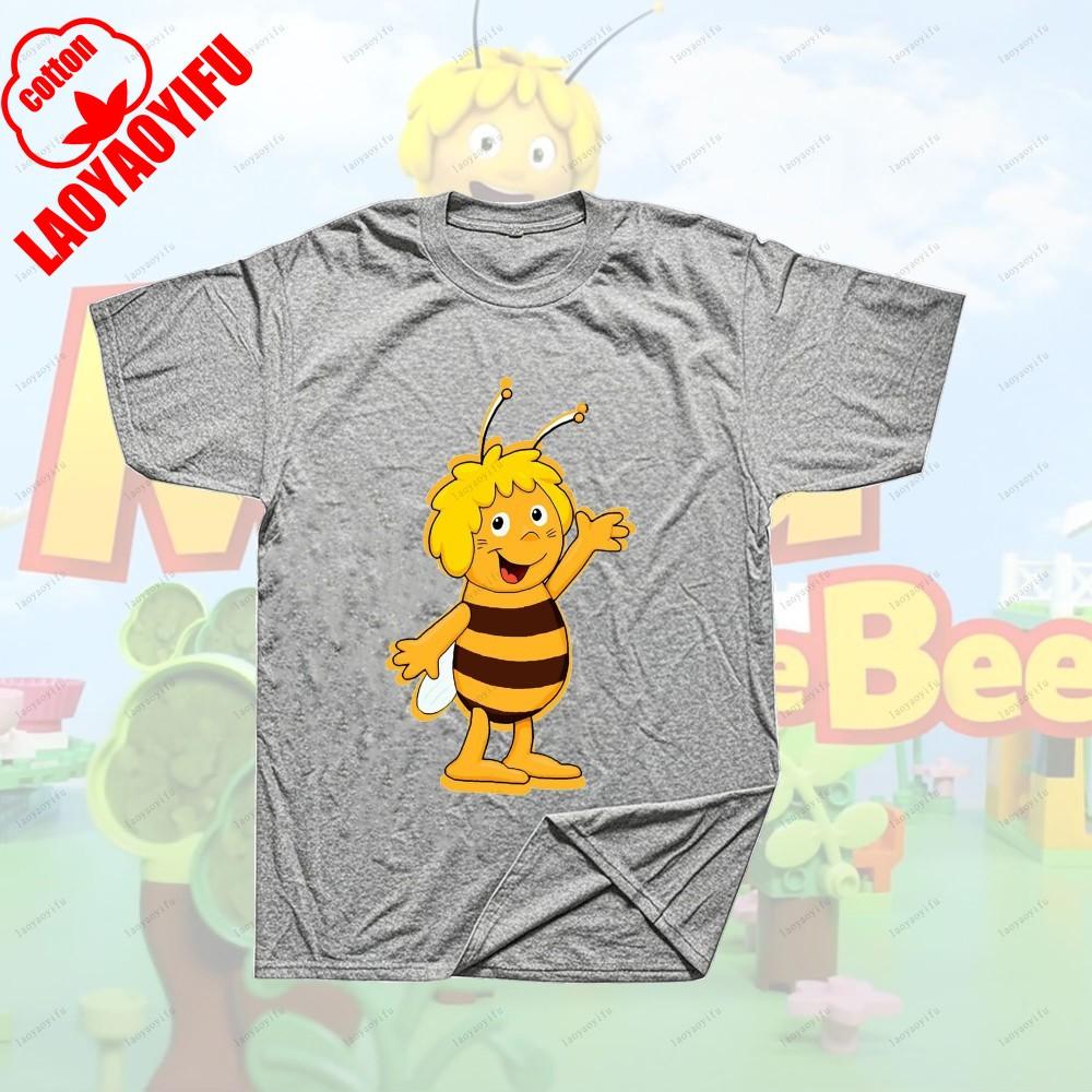 Maya The Bee Movie Cartoon Character T-shirts Cartoons T Shirt Breathable Camisetas Harajuku Creative Cool Trending T Shirt