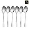 4/6/16/24pcs Silver Stainless Steel Cutlery 1010 Round Handle Knife, Fork and Spoon Cutlery Set Suitable for Family Dinner Hotel