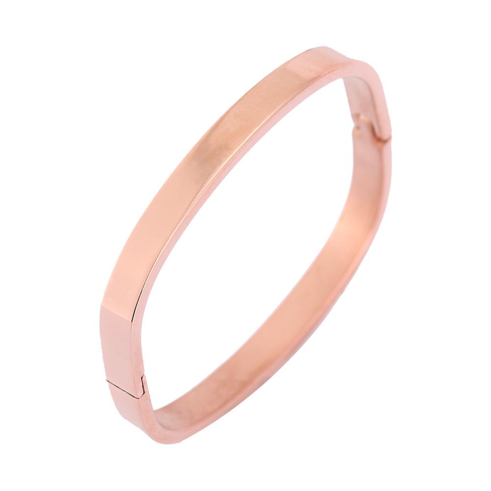 Unisex Armband aus Edelstahl, quadratisch, mit beliebtem europäischem und amerikanischem Design