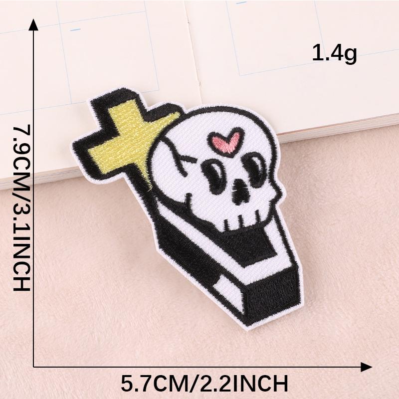 Custom Skull Ghost Butterfly Embroidered Cloth Patch for DIY Clothing