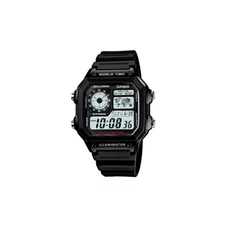 CASIO Customized watch modified series AE-1200WH-1A modified-tough corrosion dome Quartz nylon strap same style for men AE-1200WH-1A чёрный