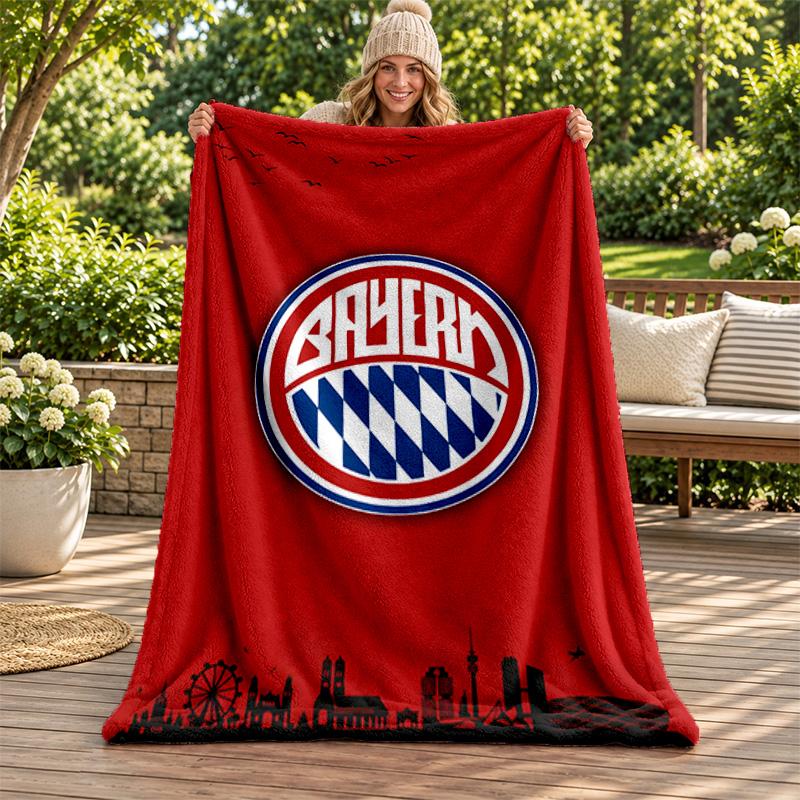 FC Bayern Munchen blanket Flannel Blanket Soft Cozy Plush Throw for Sofa Bed Lightweight Home Decoration Gifts for Christmas various holidays