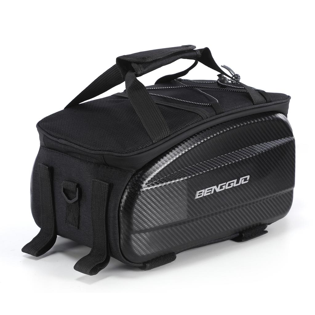 Bike Rack Bag with Reflector & Shoulder Strap Bicycle Trunk Pannier Saddle Seat Bag Carrier for Bicycle Rear Rack