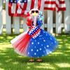 Patriotic Porch Goose Outfits 4th of July Lawn Goose Clothes with Tutu Skirt
