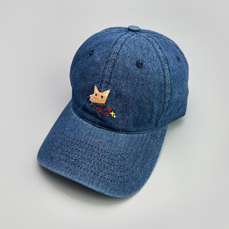 Fun Fox Embroidered Baseball Cap Men'S And Women'S Cowboys Fun Sunshade Casual Versatile Cap