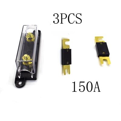3PCS 1/0/4/8 Gauge ANL Fuse Holder with 2 Pack Plated 150 Amp ANL Fuse