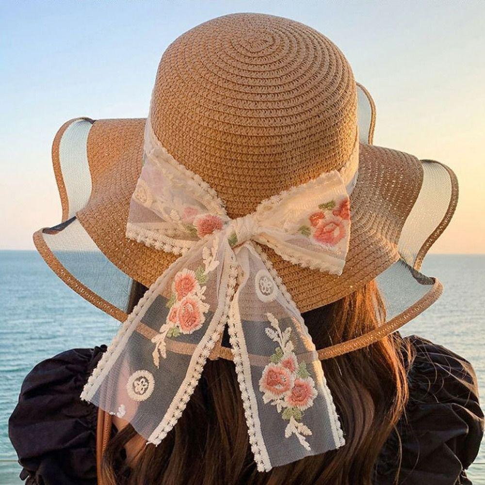 Casual Fisherman Hat UV Protect Sunshade Cap Sweet Women Sun Hat  Summer