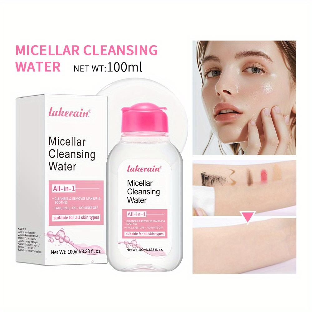 Démaquillant Micellaire Doux - Texture Douce Adaptée à Tous Types de Peaux, Idéal pour un Nettoyage en Profondeur des Yeux, des Lèvres et du Visage