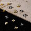 10 Stück Retro-Gold-Silber-Punk-Stil, Legierung, Nagelschmuck, Biene, Metall, Nagelkunst-Dekoration