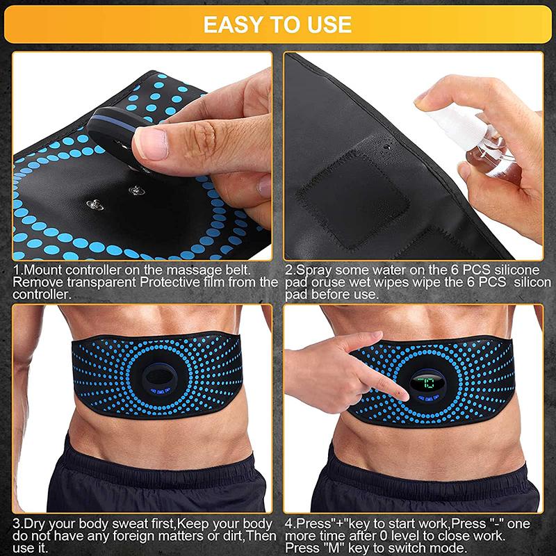 EMS Muskelstimulator Toner Bauchtrainer Gürtel Bauch Gewichtsverlust Körper Abnehmen Shaping Home Gym Fitnessgeräte Unisex