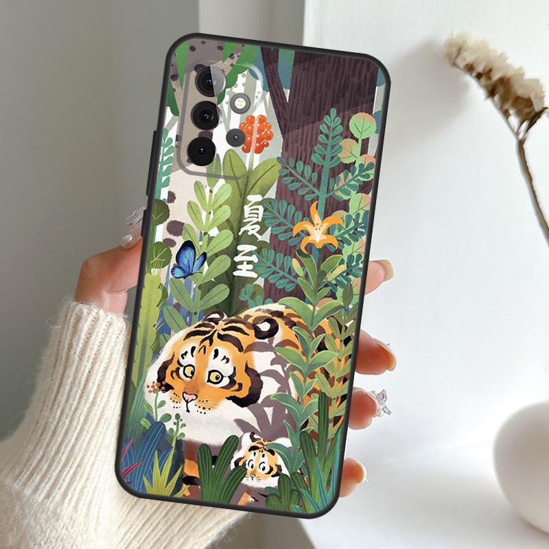 

Cartoon Fat Tiger Case For Samsung Galaxy A34 A54 A14 A15 A35 A55 A16 A26 A36 A56 A52 A12 A32 A13 A33 A53 A17 Samsung A35