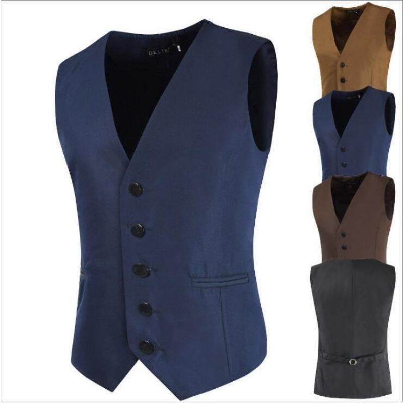 Men S Korean Style Slim Fit Suit Vest Big Size 5xl