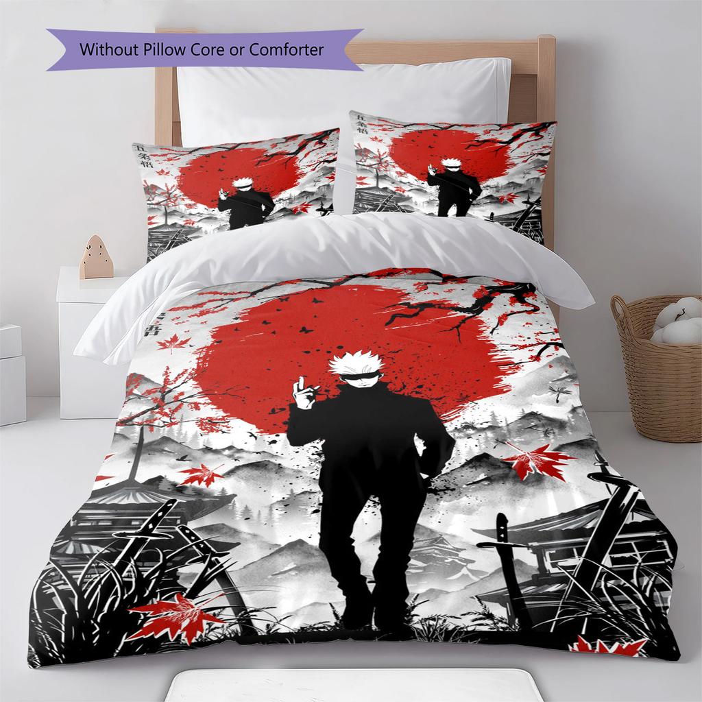 Jujutsu Kaisen Yuji Itadori Sukuna Dual Face Bedding Set Anime Duvet Cover Polyester Bed Set -QJY