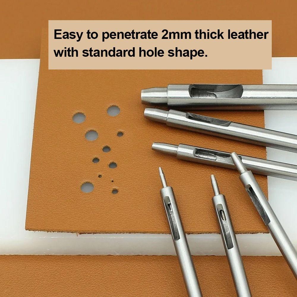 1Pcs Straight Head Leather Craft Tool DIY Leather Punch  Sewing Bag Shoes Belt Watch Band
