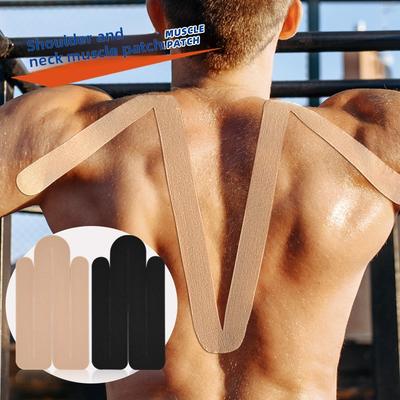 Shoulder and Neck Pre-slicing Muscle Effect Patch with Special Shape Breathable Elastic Muscle Patch Sports Shoulder and Neck Patch