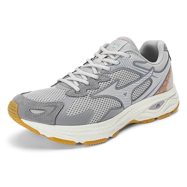 Mizuno Racer S Cushioning Breathable Low-Top Running Shoes Unisex Sneaker Medium-Gray D1GH223507