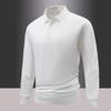 Autumn Men'S Polo Shirts Casual Long Sleeve Men'S Solid Color Business Shirts Fashion Spring Streetwear Polo Collar T Shirt Men