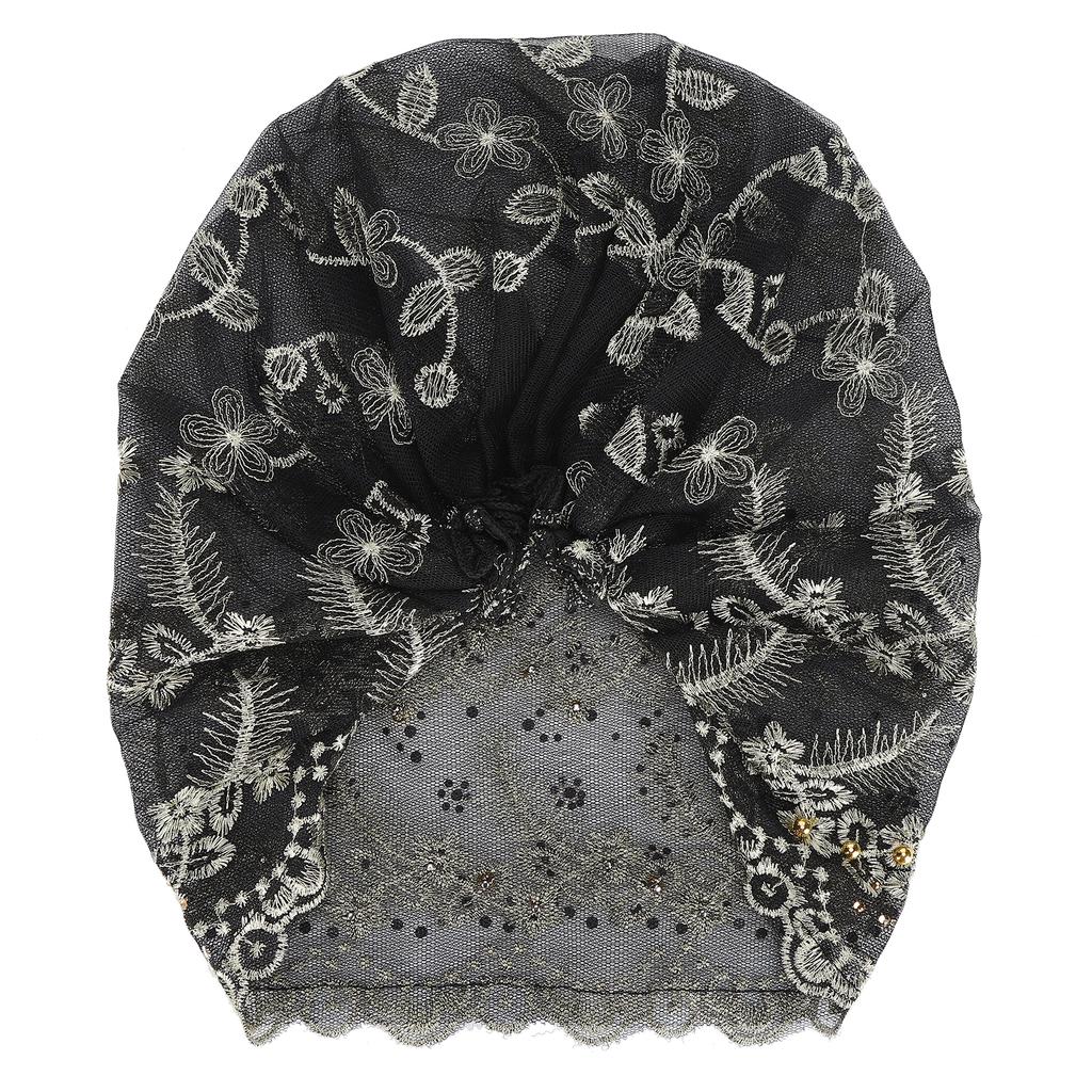 Turban Head Wraps Stylish Elegant Embroidered European Retro Hat for Women