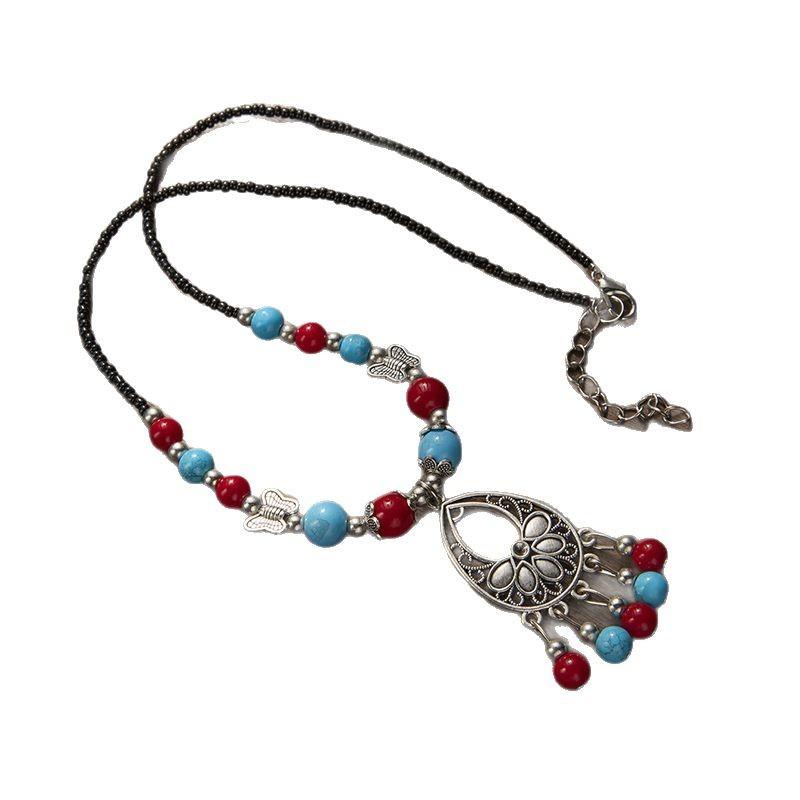 Ethnic Style Forehead Necklace Dual-Purpose Travel Photo Performance Jewelry Bohemian Retro Forehead Chain