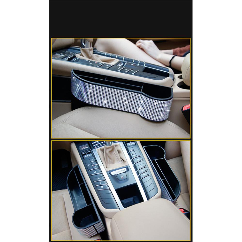 Multi-Functional Car Seat Crevice Storage Box Crystal Style Seats Gap Pockets