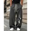 Harajuku Streetwear Wide Leg Pants Men's Cherry Blossom Printed Loose Sports Pants Soft and Comfortable Pants Hip Hop Style