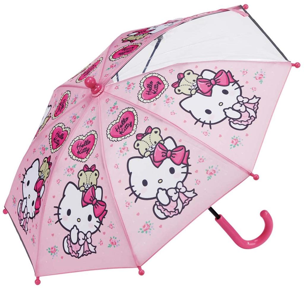 Umbrella 35cm Kitty Lovely Flower For years old Approximately Comes with a transparent window to ensure visibility to prevent fingers from getting