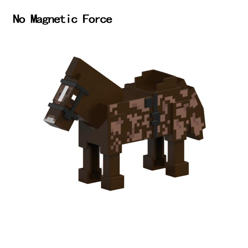 Pixel-Stil Mineral Magnet Welt Magnetische Bausteine Montage Ersatzteile Sensorisches Spielzeug für Kinder DIY Tierwürfel Grundplatte