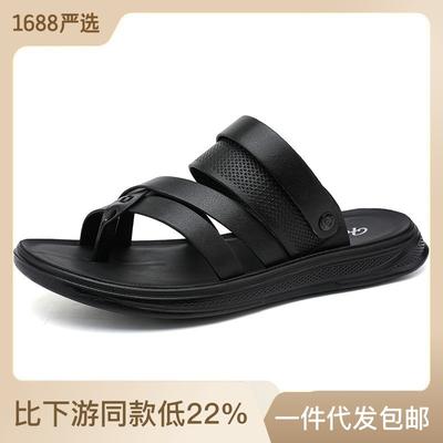 Summer Flip-flops Men's Home Outdoor Wear Deodorant Sandals Soft Bottom Trend Dual-purpose Men's Leather Sandals