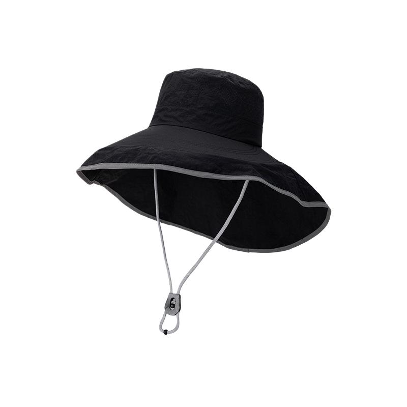

Summer UV Block Wide Brim Sun Hat with Neck Cover Breathable Quick Dry Adjustable Beach Travel Casual Hat for Women 55-60 чорний