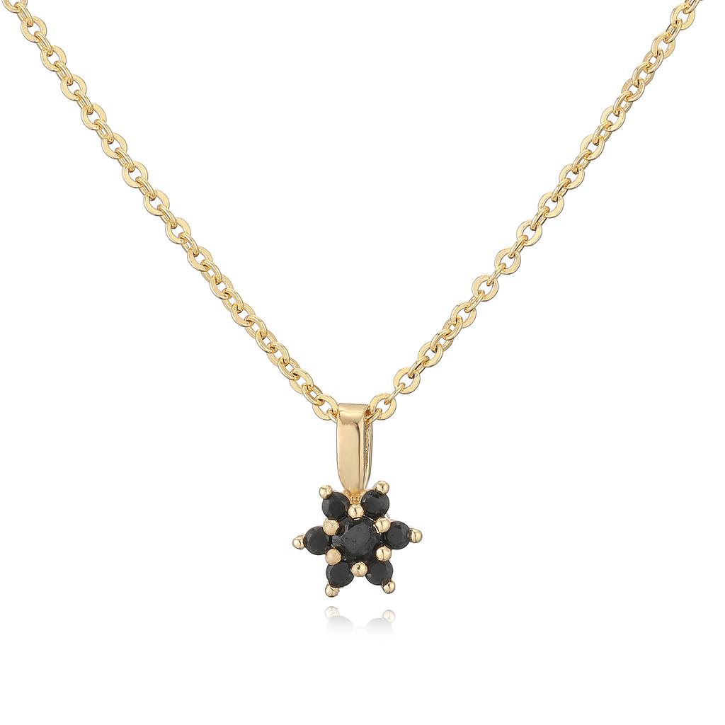 Exquisite Simple Zircon Flower Pendant Necklace Sweet Romantic Jewelry For Women