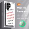 Customized DIY Phone Case For Samsung S25 S24 S23 S22 S21 S20 Plus Ultra Note20 Glass Magnetic Case