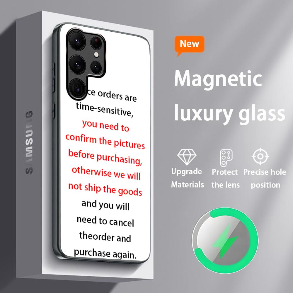 Customized DIY Phone Case For Samsung S25 S24 S23 S22 S21 S20 Plus Ultra Note20 Glass Magnetic Case